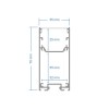 GLOBOSTAR® ALP-CORNER-SIDE90 LUMILINE 61767 Επιφανειακό / Κρεμαστό Προφίλ Αλουμινίου Γωνία με Λευκό Γαλακτερό Πατητό Κάλυμμα για Ταινίες LED IP20 - Μαύρο Ματ - Μ30 x Π3.5 x Υ7cm