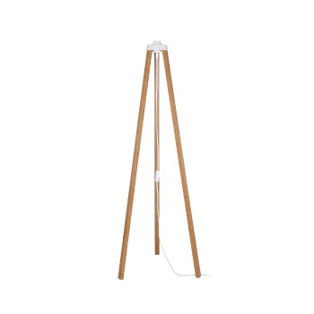 GLOBOSTAR® TRIPOD 203-0260 Μοντέρνο Επιδαπέδιο Φωτιστικό με Ντουί 1 x E27 AC 220-240V IP20 - Μπεζ - Μ38 x Π38 x Υ120cm