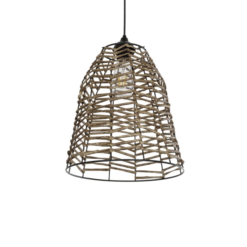 GLOBOSTAR® NETZ 205-0026 Boho Κρεμαστό Φωτιστικό Οροφής με Ντουί 1 x E27 AC 220-240V IP20 - Μπεζ - M30 x Π30 x Υ38cm