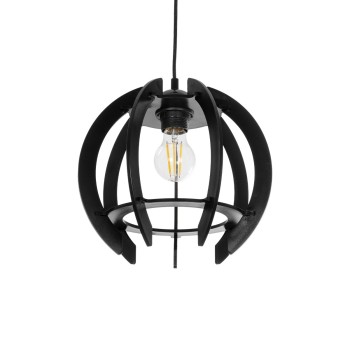 GLOBOSTAR® VIVIDUS 202-0028 Μοντέρνο Κρεμαστό Φωτιστικό Οροφής με Ντουί 1 x E27 AC 220-240V IP20 - Μαύρο - Μ27 x Π27 x Υ27cm