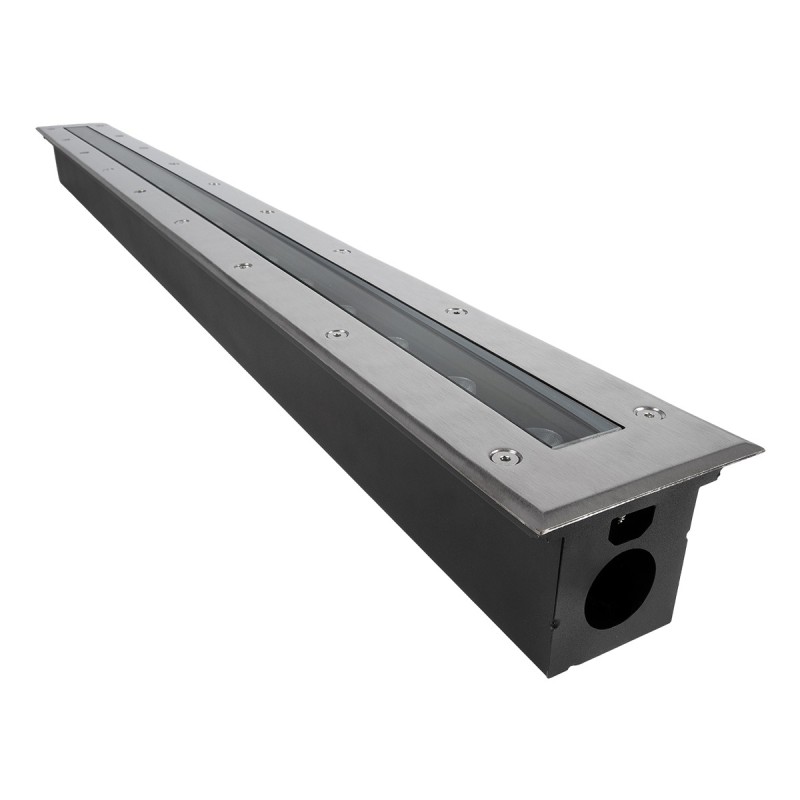 GloboStar® UNDERGROUND-REMVI 90194-Y Χωνευτό Φωτιστικό Wall Washer Δαπέδου LED 18W 1440lm 10° DC 24V Αδιάβροχο IP68 L100 x W9 x H7.2cm Αρχιτεκτονικό Πορτοκαλί 2200K - Ανοξείδωτο Ατσάλι - 3 Years Warranty