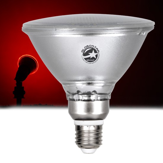 GloboStar® 60229 Λάμπα LED E27 PAR38 Κήπου Σκληρού Υάλου 18W 1200lm 60° AC 220-240V IP65 Φ12 x Υ13cm Κόκκινο - 3 Years Warranty GloboStar® 60229 Λάμπα LED E27 PAR38 Κήπου Σκληρού Υάλου 18W 1200lm 60° AC 220-240V IP65 Φ12 x Υ13cm Κόκκινο - 3 Years Warranty