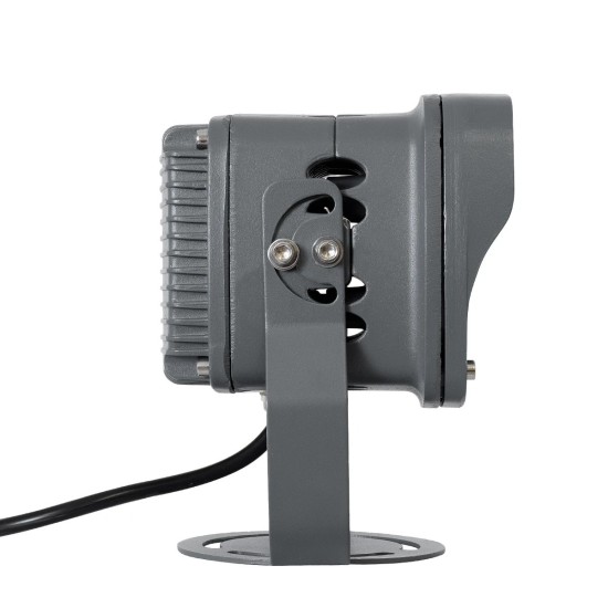 GLOBOSTAR® FLOOD-XENA 90121 Προβολέας Σποτ Wall Washer LED 12W 1320lm 10° AC 220-240V Αδιάβροχο IP65 Θερμό Λευκό 2700K - Γκρι Ανθρακί - Μ13.5 x Π11 x Υ15cm - 3 Χρόνια Εγγύηση