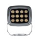 GLOBOSTAR® FLOOD-XENA 90121 Προβολέας Σποτ Wall Washer LED 12W 1320lm 10° AC 220-240V Αδιάβροχο IP65 Θερμό Λευκό 2700K - Γκρι Ανθρακί - Μ13.5 x Π11 x Υ15cm - 3 Χρόνια Εγγύηση
