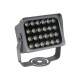 GLOBOSTAR® FLOOD-XENA 90128 Προβολέας Σποτ Wall Washer LED 24W 2640lm 10° AC 220-240V Αδιάβροχο IP65 Θερμό Λευκό 2700K - Γκρι Ανθρακί - Μ18 x Π13.5 x Υ18cm - 3 Χρόνια Εγγύηση