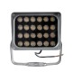 GLOBOSTAR® FLOOD-XENA 90128 Προβολέας Σποτ Wall Washer LED 24W 2640lm 10° AC 220-240V Αδιάβροχο IP65 Θερμό Λευκό 2700K - Γκρι Ανθρακί - Μ18 x Π13.5 x Υ18cm - 3 Χρόνια Εγγύηση