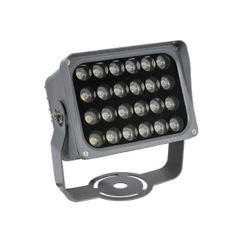 GLOBOSTAR® FLOODXENA 90130 Προβολέας Σποτ Wall Washer LED 24W 2880lm 10° AC 220-240V Αδιάβροχο IP65 Ψυχρό Λευκό 6000K - Bridgelux SMD Chip - Γκρι Ανθρακί - Μ18 x Π12 x Υ18cm - 3 Χρόνια Εγγύηση