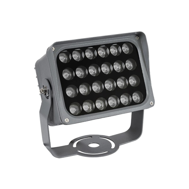 GLOBOSTAR® FLOODXENA 90132 Προβολέας Σποτ Wall Washer LED 24W 2040lm 10° AC 220-240V Αδιάβροχο IP65 Φούξια - Bridgelux SMD Chip - Γκρι Ανθρακί - Μ18 x Π13.5 x Υ18cm - 3 Χρόνια Εγγύηση