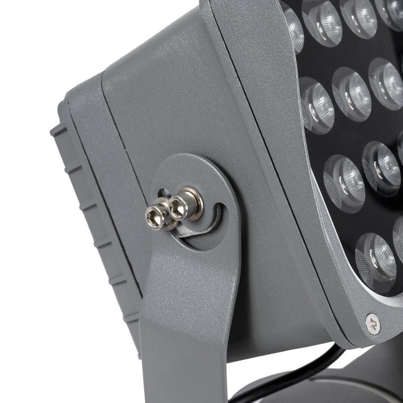 GLOBOSTAR® FLOODXENA 90132 Προβολέας Σποτ Wall Washer LED 24W 2040lm 10° AC 220-240V Αδιάβροχο IP65 Φούξια - Bridgelux SMD Chip - Γκρι Ανθρακί - Μ18 x Π13.5 x Υ18cm - 3 Χρόνια Εγγύηση