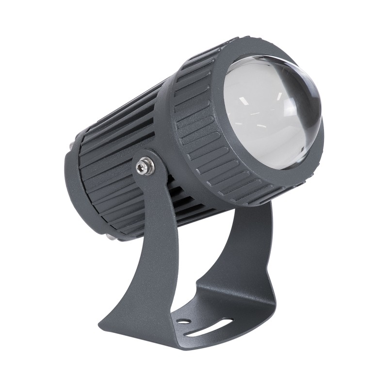 GLOBOSTAR® SPOT-FENIA 90134 Αρχιτεκτονικό Σποτ Φωτισμου LED 10W 1150lm 5° DC 24V Αδιάβροχο IP65 Φυσικό Λευκό 4500K Dimmable - Γκρι Ανθρακί - Μ7 x Π7 x Υ12cm - 3 Χρόνια Εγγύηση