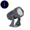 GLOBOSTAR® SPOT-FENIA 90136 Αρχιτεκτονικό Σποτ Φωτισμου LED 10W 850lm 5° DC 24V Αδιάβροχο IP65 Μπλε Dimmable - Γκρι Ανθρακί - Μ7 x Π7 x Υ12cm - 3 Χρόνια Εγγύηση