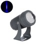 GLOBOSTAR® SPOTFENIA 90136 Αρχιτεκτονικό Σποτ Φωτισμου LED 10W 850lm 5° DC 24V Αδιάβροχο IP65 Μπλε Dimmable - Bridgelux COB Chip - Γκρι Ανθρακί - Μ7 x Π7 x Υ12cm - 3 Χρόνια Εγγύηση