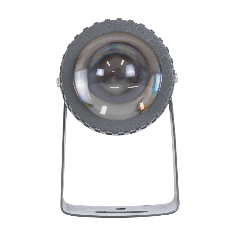 GLOBOSTAR® SPOT-FENIA 90136 Αρχιτεκτονικό Σποτ Φωτισμου LED 10W 850lm 5° DC 24V Αδιάβροχο IP65 Μπλε Dimmable - Γκρι Ανθρακί - Μ7 x Π7 x Υ12cm - 3 Χρόνια Εγγύηση