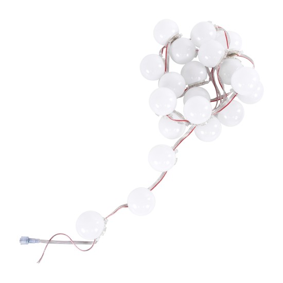 GloboStar® 90139 Digital Pixel Addressable Facade Module Chain String with 20 Spots - Ψηφιακή Αλυσίδα - Γιρλάντα με 20 Σποτ LED SMD 3535 15W 20LED 20PIXEL SPI/TTL Protocol IC UCS512B 900lm 240° DC 12V Αδιάβροχο IP67 Πολύχρωμο RGB - Μ200 x Π5 x Υ5cm - 3 Χρ