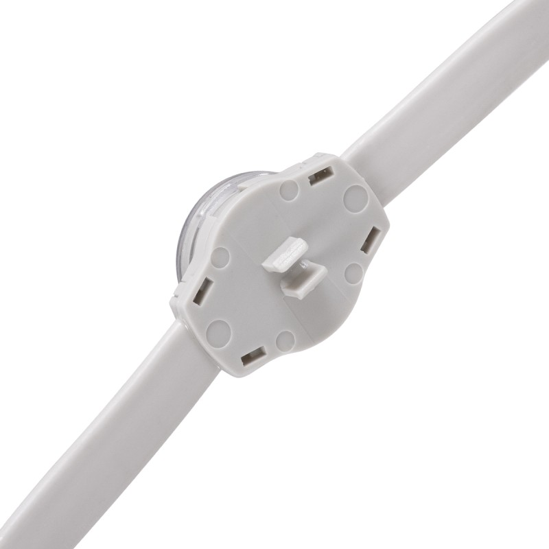 GloboStar® 90140 Digital Pixel Addressable Facade Module Chain String with 20 Spots - Ψηφιακή Αλυσίδα Γιρλάντα με 20 Σποτ LED SMD 3535 15W 20LED 20PIXEL SPI/TTL Protocol IC UCS512B 900lm 120° DC 12V IP67 RGB - Λευκό Σώμα - Μ232 x Π2.5 x Υ1.5cm