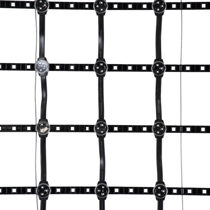 GloboStar® 90141 Digital Pixel Addressable Facade Soft Net Panel - Ψηφιακό Εύκαμπτο Δίχτυ Πάνελ Πρόσοψης Κτιρίων LED SMD 3535 75W/m2 100LED/m2 100PIXEL/m2 SPI/TTL Protocol IC UCS512B 4500lm/m2 120° DC 12V IP67 RGB - Μαύρο Σώμα - Μ100 x Π100 x Υ1.7cm