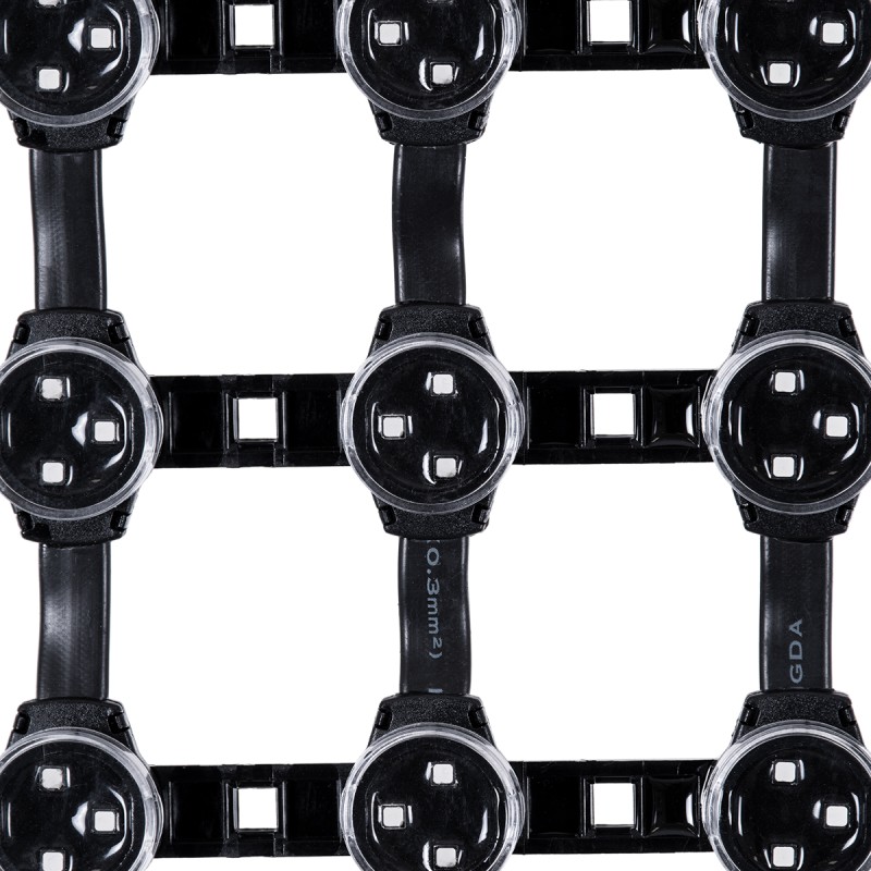 GloboStar® 90143 Digital Pixel Addressable Facade Soft Net Panel - Ψηφιακό Εύκαμπτο Δίχτυ Πάνελ Πρόσοψης Κτιρίων LED SMD 3535 300W/m2 400LED/m2 400PIXEL/m2 SPI/TTL Protocol IC UCS512B 18000lm/m2 120° DC 12V IP67 RGB - Μαύρο Σώμα - Μ100 x Π100 x Υ1.7cm