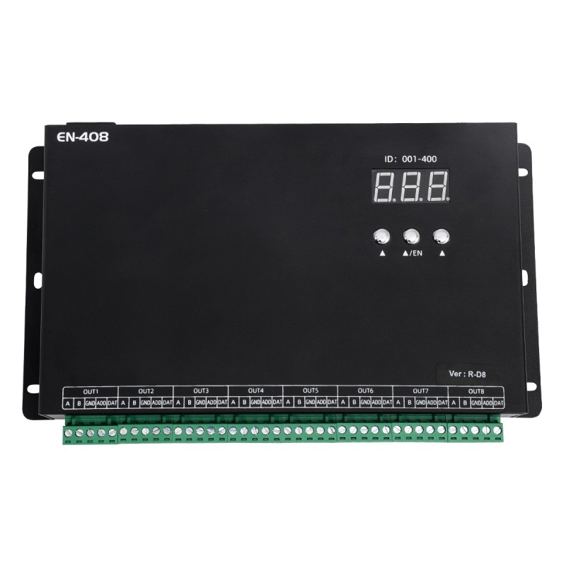 GloboStar® 90146 SEEKWAY EN-408 - Professional Channel Controller - Full Colour LED Digital Control System - Κεντρικός & Slave Controller Καναλιών Εξόδου για Ψηφιακά Προϊόντα LED Digital Pixel TTL & DMX512 - Single Colour & RGB & RGBW - Sy