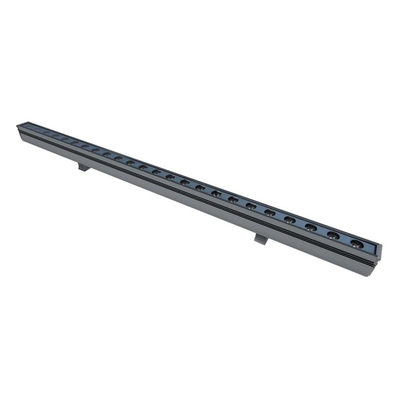 GLOBOSTAR® WASHERMARGO 90150 Μπάρα Φωτισμού Wall Washer LED 24W 2520lm 30° DC 24V Αδιάβροχο IP66 Ultra Θερμό Λευκό 2200K Dimmable - Bridgelux SMD Chip - Γκρι Ανθρακί - Μ100 x Π4 x Υ5cm - 3 Χρόνια Εγγύηση