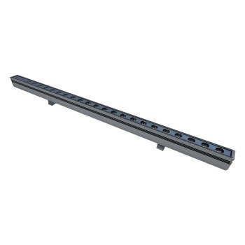 GLOBOSTAR® WASHERMARGO 90151 Μπάρα Φωτισμού Wall Washer LED 24W 2640lm 30° DC 24V Αδιάβροχο IP66 Θερμό Λευκό 2700K Dimmable - Bridgelux SMD Chip - Γκρι Ανθρακί - Μ100 x Π4 x Υ5cm - 3 Χρόνια Εγγύηση