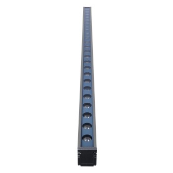 GLOBOSTAR® WASHERMARGO 90152 Μπάρα Φωτισμού Wall Washer LED 24W 2760lm 30° DC 24V Αδιάβροχο IP65 Φυσικό Λευκό 4500K Dimmable - Bridgelux SMD Chip - Γκρι Ανθρακί Ματ - Μ100 x Π4 x Υ5cm - 3 Χρόνια Εγγύηση
