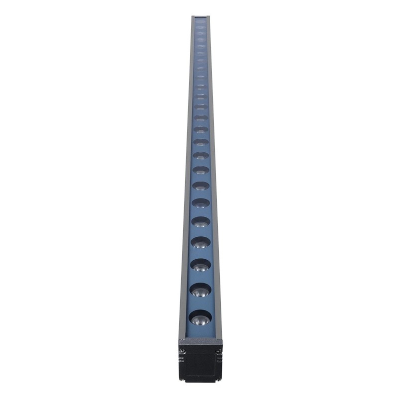 GLOBOSTAR® WASHER-MARGO 90152 Μπάρα Φωτισμού Wall Washer LED 24W 2760lm 30° DC 24V Αδιάβροχο IP65 Φυσικό Λευκό 4500K Dimmable - Γκρι Ανθρακί - Μ100 x Π4 x Υ5cm - 3 Χρόνια Εγγύηση
