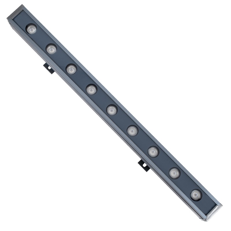 GloboStar® WASHER-NAIA 90177 Μπάρα Φωτισμού Wall Washer LED 18W 1890lm 30° DC 24V Αδιάβροχο IP65 Μ50 x Π4 x Υ5cm Πολύχρωμο RGBW DMX512 - Γκρι Ανθρακί - 3 Years Warranty