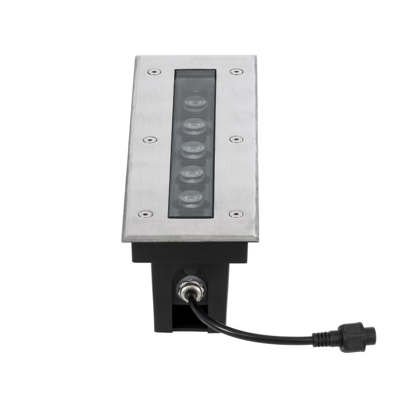 GloboStar® UNDERGROUND-REMVI 90190 Χωνευτό Φωτιστικό Wall Washer Δαπέδου LED 9W 810lm 10° DC 24V Αδιάβροχο IP68 L30 x W9 x H8.5cm Θερμό Λευκό 2700K - Ανοξείδωτο Ατσάλι - 3 Years Warranty