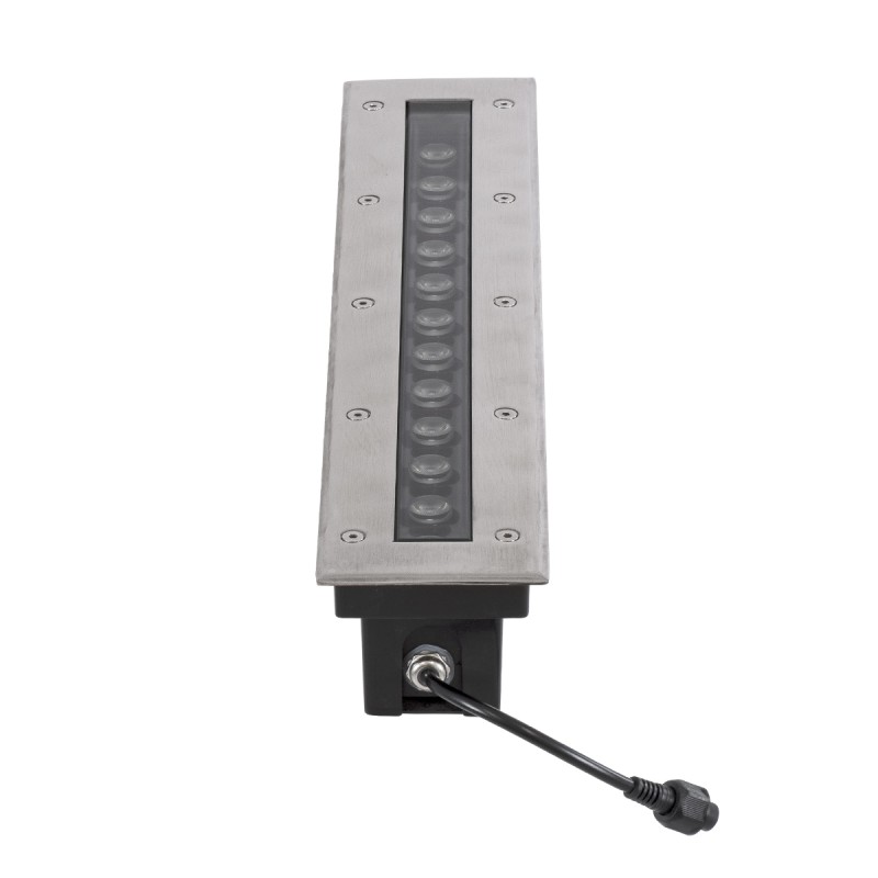 GloboStar® UNDERGROUND-REMVI 90192 Χωνευτό Φωτιστικό Wall Washer Δαπέδου LED 12W 1080lm 10° DC 24V Αδιάβροχο IP68 L50 x W7.4 x H7cm Θερμό Λευκό 2700K - Ανοξείδωτο Ατσάλι - 3 Years Warranty