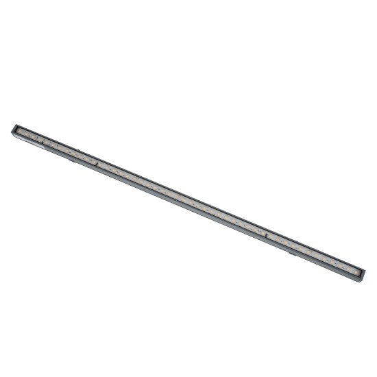 GloboStar® DIGI-BAR 90209 Ψηφιακή Μπάρα Φωτισμού Wall Washer Digital Pixel Facade Tuber Bar LED 12W 840lm 90° DC 24V Αδιάβροχο IP65 L100 x W3.2 x H3cm Θερμό Λευκό 2700K DMX512 - Ασημί με Διάφανο Κάλυμμα - 3 Years Warranty
