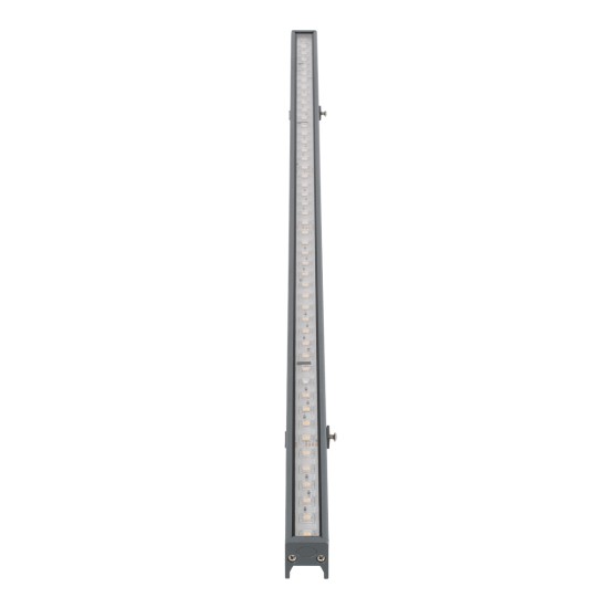 GloboStar® DIGI-BAR 90209 Ψηφιακή Μπάρα Φωτισμού Wall Washer Digital Pixel Facade Tuber Bar LED 12W 840lm 90° DC 24V Αδιάβροχο IP65 L100 x W3.2 x H3cm Θερμό Λευκό 2700K DMX512 - Ασημί με Διάφανο Κάλυμμα - 3 Years Warranty