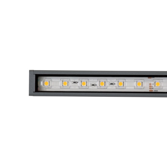 GloboStar® DIGI-BAR 90209 Ψηφιακή Μπάρα Φωτισμού Wall Washer Digital Pixel Facade Tuber Bar LED 12W 840lm 90° DC 24V Αδιάβροχο IP65 L100 x W3.2 x H3cm Θερμό Λευκό 2700K DMX512 - Ασημί με Διάφανο Κάλυμμα - 3 Years Warranty