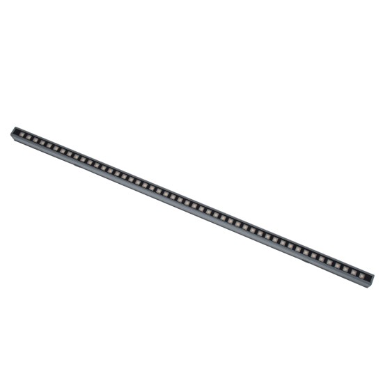 GloboStar® DIGI-BAR 90211 Ψηφιακή Μπάρα Φωτισμού Wall Washer Digital Pixel Facade Tuber Bar LED 12W 840lm 45° DC 24V Αδιάβροχο IP65 L100 x W3.5 x H3.2cm Θερμό Λευκό 2700K DMX512 - Γκρι Ανθρακί με Pixel Lens Φακούς - 3 Years Warranty