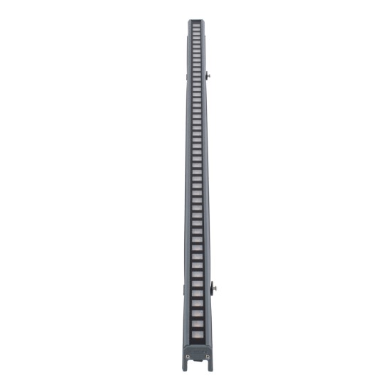 GloboStar® DIGI-BAR 90211 Ψηφιακή Μπάρα Φωτισμού Wall Washer Digital Pixel Facade Tuber Bar LED 12W 840lm 45° DC 24V Αδιάβροχο IP65 L100 x W3.5 x H3.2cm Θερμό Λευκό 2700K DMX512 - Γκρι Ανθρακί με Pixel Lens Φακούς - 3 Years Warranty
