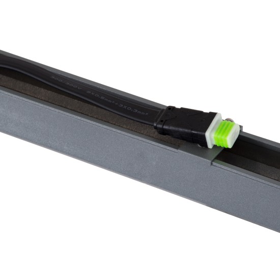 GloboStar® DIGI-BAR 90211 Ψηφιακή Μπάρα Φωτισμού Wall Washer Digital Pixel Facade Tuber Bar LED 12W 840lm 45° DC 24V Αδιάβροχο IP65 L100 x W3.5 x H3.2cm Θερμό Λευκό 2700K DMX512 - Γκρι Ανθρακί με Pixel Lens Φακούς - 3 Years Warranty