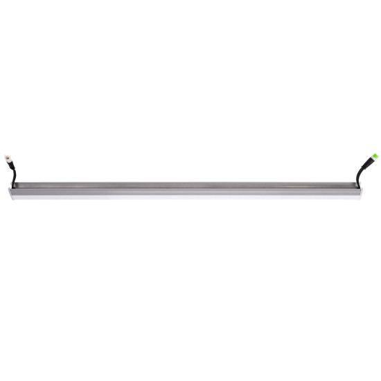 GloboStar® DIGI-BAR 90213 Ψηφιακή Μπάρα Φωτισμού Wall Washer Digital Pixel Facade Tuber Bar LED 12W 840lm 180° DC 24V Αδιάβροχο IP65 L100 x W3 x H4.5cm Θερμό Λευκό 2700K DMX512 - Ασημί με Οπάλ Λευκό Κάλυμμα - 3 Years Warranty