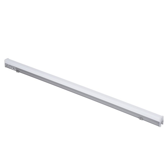 GloboStar® DIGI-BAR 90213 Ψηφιακή Μπάρα Φωτισμού Wall Washer Digital Pixel Facade Tuber Bar LED 12W 840lm 180° DC 24V Αδιάβροχο IP65 L100 x W3 x H4.5cm Θερμό Λευκό 2700K DMX512 - Ασημί με Οπάλ Λευκό Κάλυμμα - 3 Years Warranty