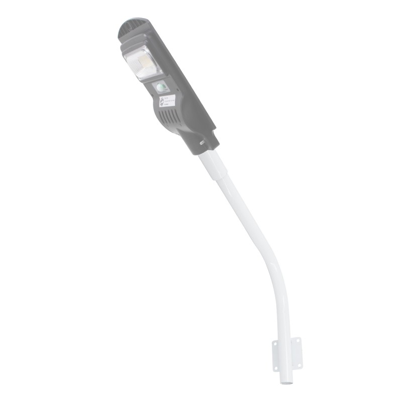 GloboStar® 90229 Μεταλλική Βάση Στήριξης CURVED M62cm x Φ60mm για Φωτιστικά Δρόμου Street Lights με Διάμετρο Βάσης Φ60mm