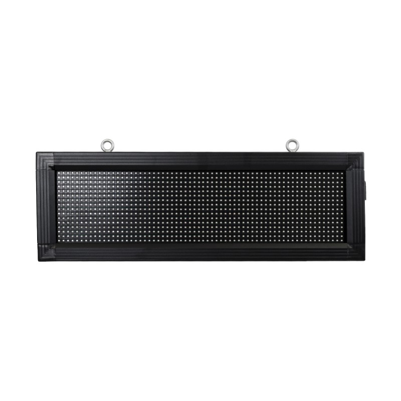 GloboStar® DISPLAY 90266 LED Scrolling Display 64x16cm - Κυλιόμενη Ψηφιακή Πινακίδα / Επιγραφή Μονής Όψης P10 LED SMD AC 220-240V - Λειτουργία μέσω Wi-Fi με Εφαρμογή APP - Αισθήτηρας Θερμοκρασίας και Υγρασίας - Αδιάβροχο IP65 - Μ72 x Π9 x Υ24cm - Κόκκινο