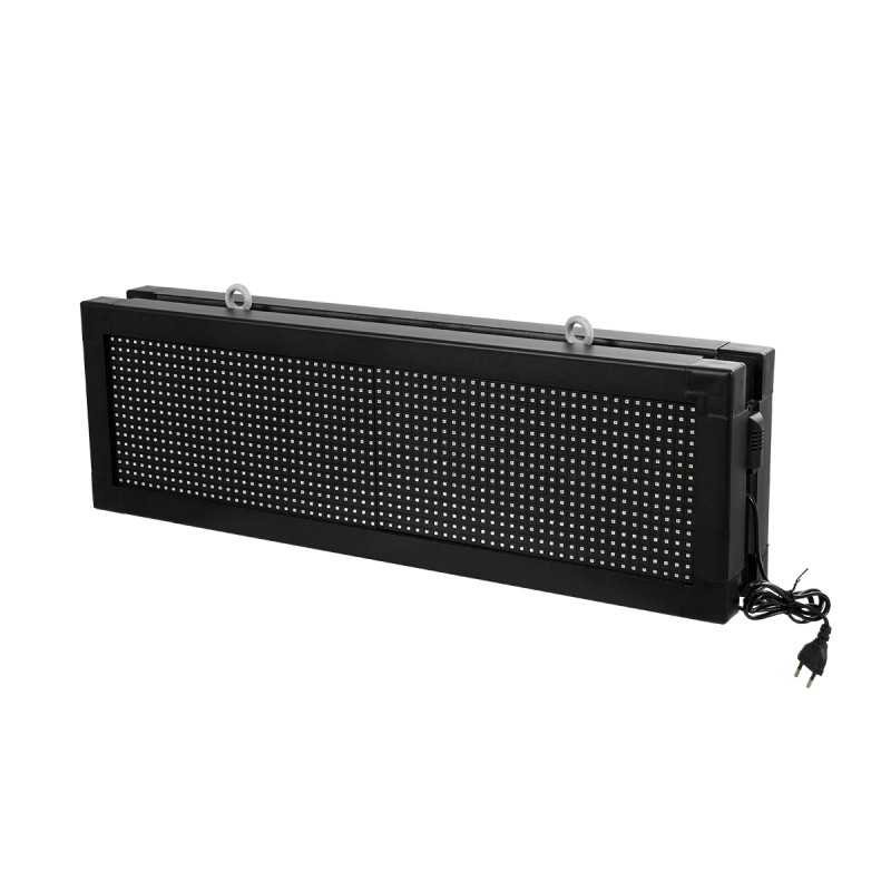 GloboStar® DISPLAY 90318 LED Scrolling Display 64x16cm - Κυλιόμενη Ψηφιακή Πινακίδα / Επιγραφή Διπλής Όψης P10 LED SMD AC 220-240V - Λειτουργία μέσω Wi-Fi με Εφαρμογή APP - Αισθήτηρας Θερμοκρασίας και Υγρασίας - Αδιάβροχο IP65 - Μ70.5 x Π11 x Υ22.5cm - Μπ