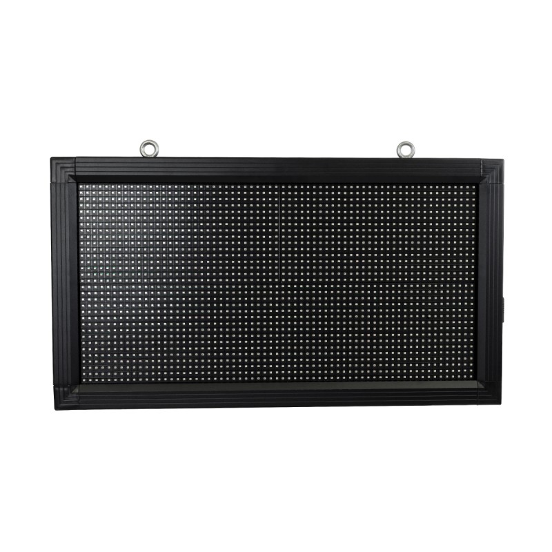 GloboStar® DISPLAY 90327 LED Scrolling Display 64x32cm - Κυλιόμενη Ψηφιακή Πινακίδα / Επιγραφή Μονής Όψης P10 LED SMD AC 220-240V - Λειτουργία μέσω Wi-Fi με Εφαρμογή APP - Αισθήτηρας Θερμοκρασίας και Υγρασίας - Αδιάβροχο IP65 - Μ72 x Π9 x Υ42.5cm - Πράσιν