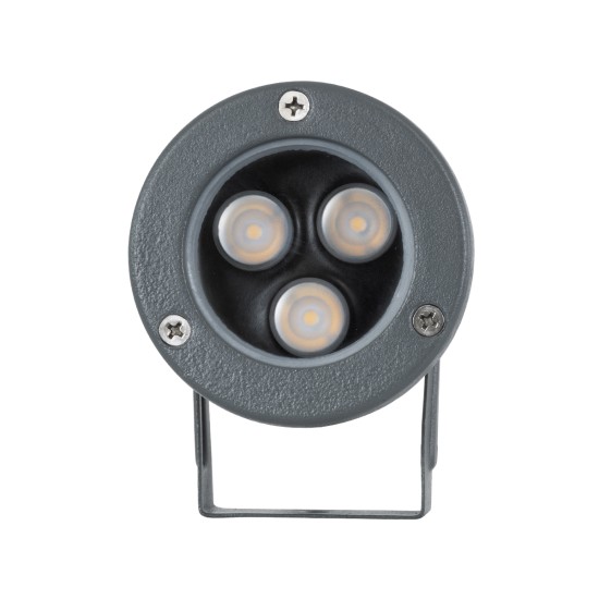 GLOBOSTAR® TREELIGHT-TZINA 90351 Σποτ Φωτισμού για Φυτά - Δέντρα με Βάση Κήπου / Καρφωτό LED 3W 330lm 10° DC 24V Αδιάβροχο IP65 Θερμό Λευκό 2700K Dimmable - Γκρι Ανθρακί - Μ10.5 x Π7.5 x Υ7.5cm - 3 Χρόνια Εγγύηση