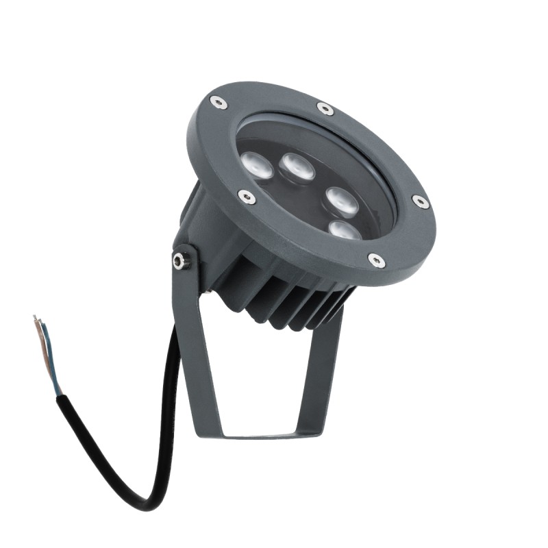 GLOBOSTAR® TREELIGHT-TZINA 90354 Σποτ Φωτισμού για Φυτά - Δέντρα με Βάση Κήπου / Καρφωτό LED 6W 660lm 10° DC 24V Αδιάβροχο IP65 Θερμό Λευκό 2700K Dimmable - Γκρι Ανθρακί - Μ14 x Π12.5 x Υ12.5cm - 3 Χρόνια Εγγύηση