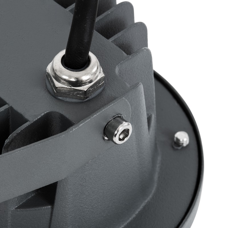 GLOBOSTAR® TREELIGHT-TZINA 90354 Σποτ Φωτισμού για Φυτά - Δέντρα με Βάση Κήπου / Καρφωτό LED 6W 660lm 10° DC 24V Αδιάβροχο IP65 Θερμό Λευκό 2700K Dimmable - Γκρι Ανθρακί - Μ14 x Π12.5 x Υ12.5cm - 3 Χρόνια Εγγύηση