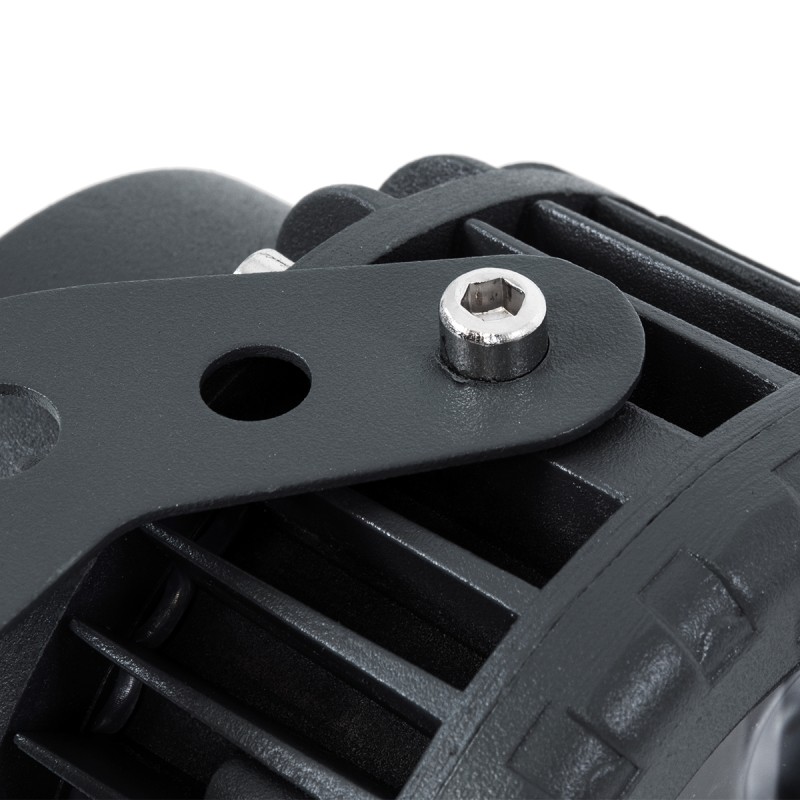 GLOBOSTAR® TREELIGHT-VINA 90357 Σποτ Φωτισμού με Αντιθαμβωτική Γρίλια για Φυτά - Δέντρα με Βάση Κήπου / Καρφωτό LED 6W 660lm 10° DC 24V Αδιάβροχο IP65 Θερμό Λευκό 2700K Dimmable - Γκρι Ανθρακί - Μ13 x Π9.5 x Υ9.5cm - 3 Χρόνια Εγγύηση