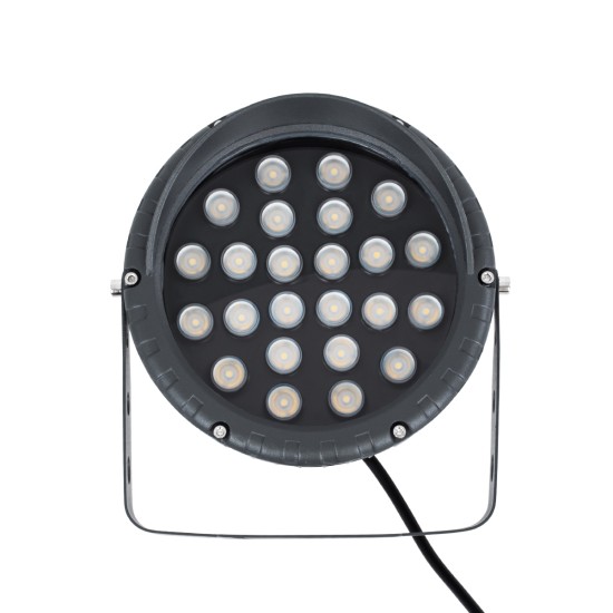 GLOBOSTAR® TREELIGHT-VINA 90360 Σποτ Φωτισμού με Αντιθαμβωτική Γρίλια για Φυτά - Δέντρα με Βάση Κήπου / Καρφωτό LED 24W 2640lm 10° DC 24V Αδιάβροχο IP65 Θερμό Λευκό 2700K Dimmable - Γκρι Ανθρακί - Μ21.5 x Π18.3 x Υ14cm - 3 Χρόνια Εγγύηση