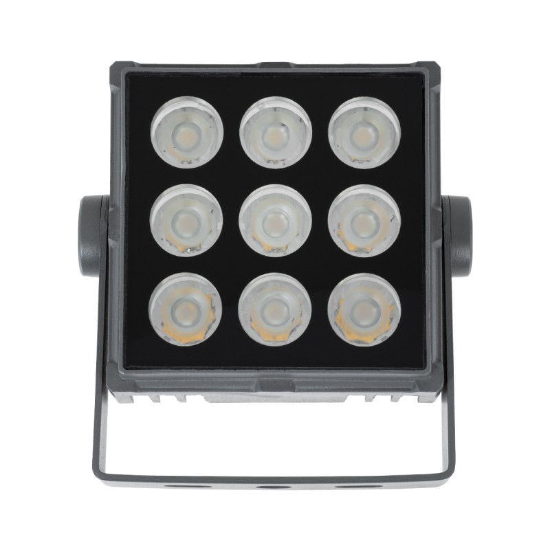 GloboStar® FLOOD-TINY 90368 Προβολέας Wall Washer για Φωτισμό Κτιρίων LED 27W 2430lm 3° DC 24V Αδιάβροχο IP65 Μ13.8 x Π16.4 x Υ7cm Θερμό Λευκό 2700K - Γκρι Ανθρακί - 3 Χρόνια Εγγύηση