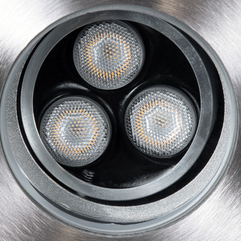 GloboStar® UNDERWATER-LUNTA 90401 Υποβρύχιο Χωνευτό Κινούμενο Φωτιστικό Σποτ Ειδικό για Σιντριβάνια LED 12W 1080lm 60° DC 24V Αδιάβροχο IP68 Φ12 x Υ13cm Θερμό Λευκό 2700K - Ανοξείδωτο Ατσάλι - 3 Χρόνια Εγγύηση