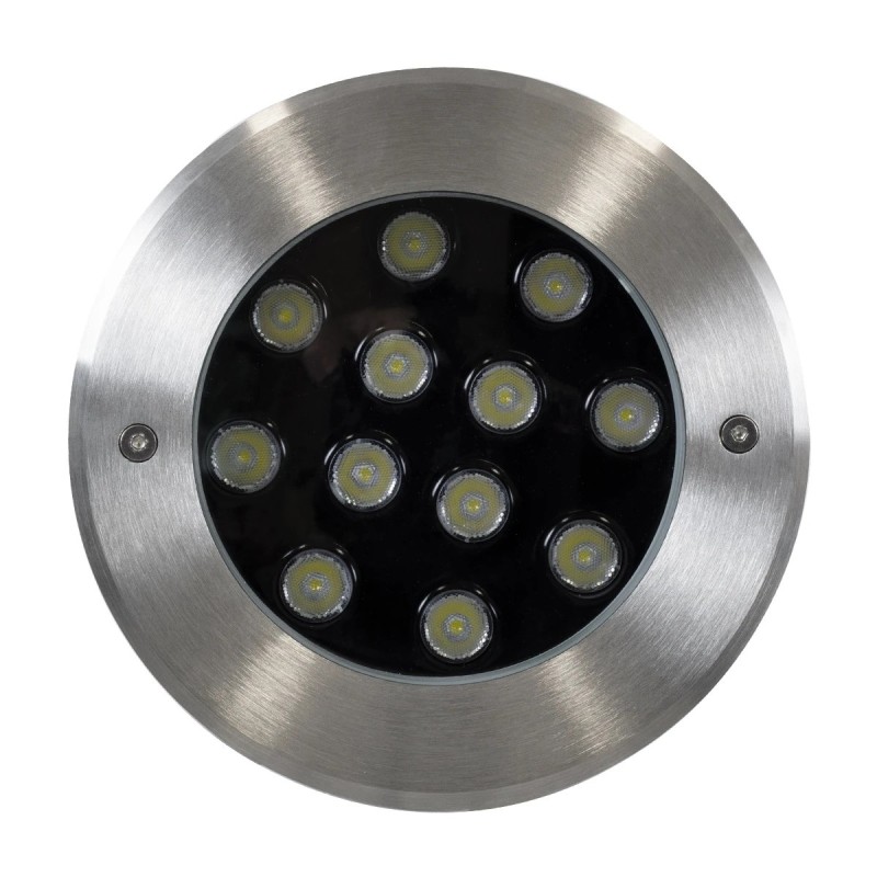 GloboStar® UNDERWATER-GUNE 90405 Υποβρύχιο Χωνευτό Φωτιστικό Σποτ Ειδικό για Σιντριβάνια LED 12W 1200lm 60° DC 24V Αδιάβροχο IP68 Φ10 x Υ7.5cm Ψυχρό Λευκό 6000K - Ανοξείδωτο Ατσάλι - 3 Χρόνια Εγγύηση