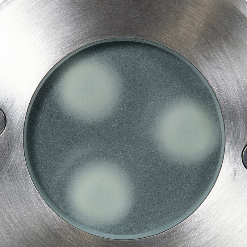 GloboStar® UNDERWATER-GUNE 90406 Υποβρύχιο Χωνευτό Φωτιστικό Σποτ Ειδικό για Σιντριβάνια LED 12W 1020lm 60° DC 24V Αδιάβροχο IP68 Φ10 x Υ7.5cm RGBW DMX512 - Ανοξείδωτο Ατσάλι - 3 Years Warranty